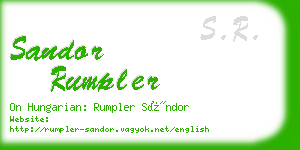 sandor rumpler business card